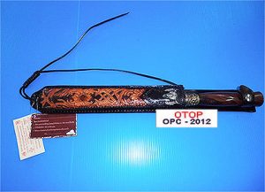 ซองมีดหนังแท้ดุนลาย (พร้อมมีด)